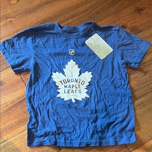 NHL Toronto Maple Leafs Kids Blue Tee with White Leaf Logo